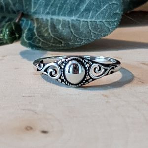 925 Sterling Silver Ring Bali Style Women's Jewelry Size 7, 8
